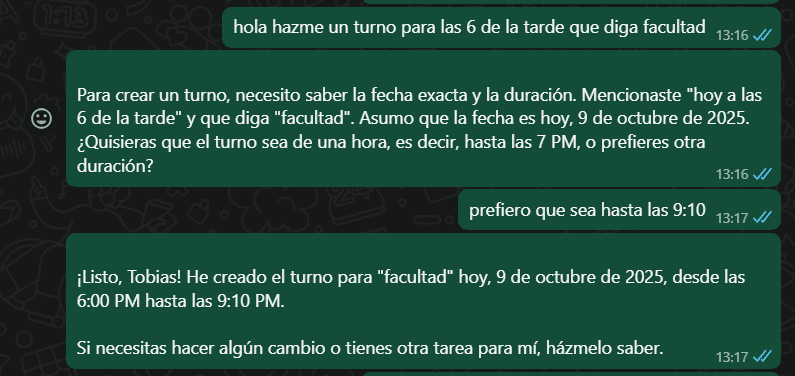 Jarvis / Workspace en WhatsApp, vista 1